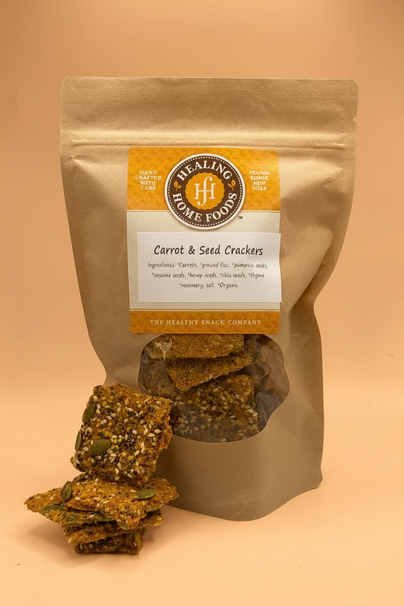 Carrot & Seed Crackers
